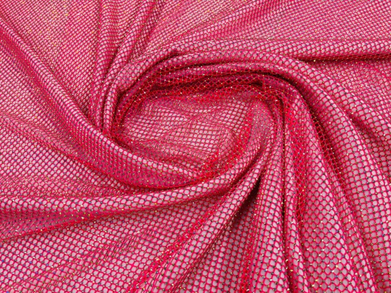 1 Yard Sparkly AB Rhinestone Fishnet Fabric Stretch Mesh for Costumes, Décor, and Apparel